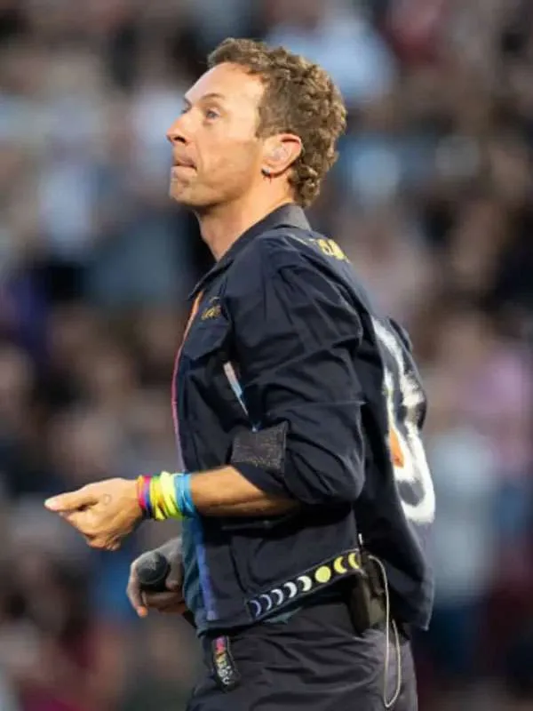 Chris Martin Coldplay Concert 2025 Blue Jacket