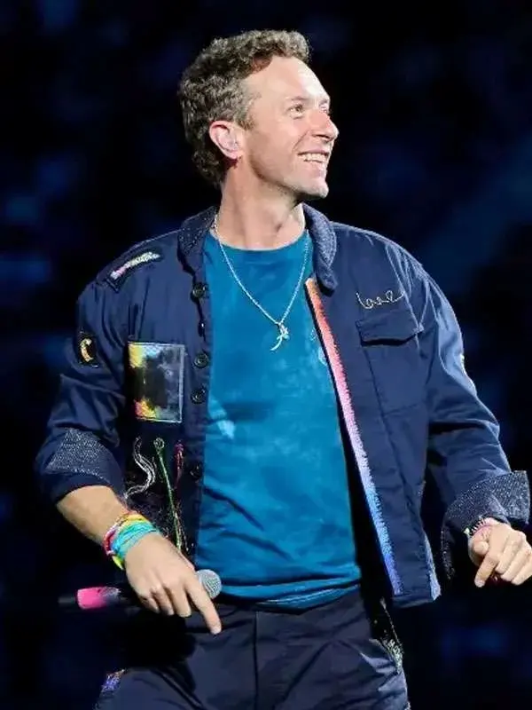 Chris Martin Coldplay Opening Night 2025 Blue Jacket