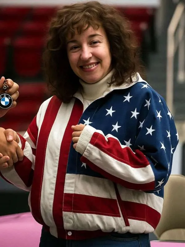 Sydney Sweeney Movie Christy 2025 Christy Martin USA Flag Leather Jacket