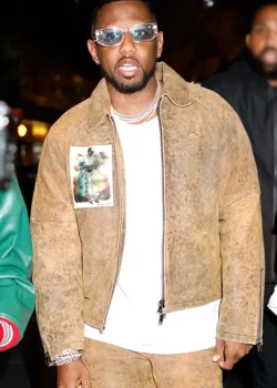 Fabolous NYFW 2026 Distressed Leather Jacket