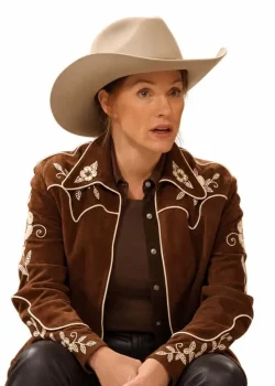 Heartland 2026 Jessica Chastain Brown Western Jacket