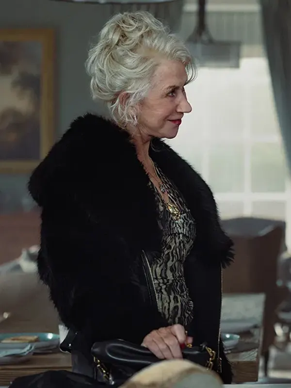 Maeve Harrigan MobLand S02 Black Fur Jacket