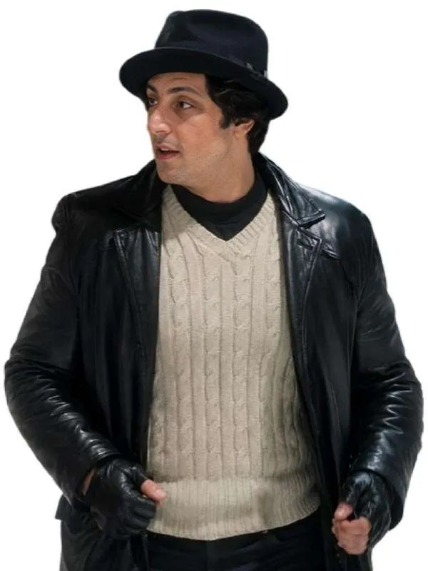 Anthony Ippolito Movie I Play Rocky 2026 Sylvester Stallone Black Leather Blazer