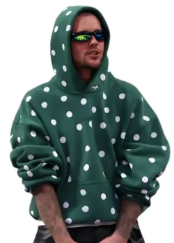 Justin Bieber 2026 Polka Dot Green Hoodie