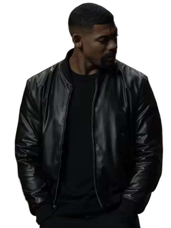 TV Series Lanterns 2026 John Stewart Black Bomber Leather Jacket