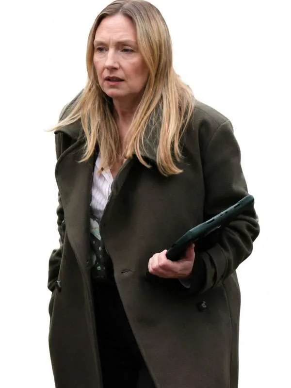 TV Series Line of Fire 2026 Jane Hollingsworth Green Wool Trench Coat