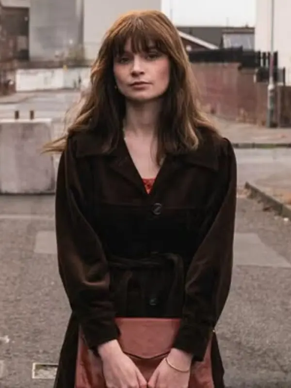 Trespasses Lola Petticrew Brown Velvet Coat