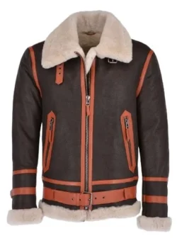 Men’s Flying Aviator Shearling Bomber Jacket