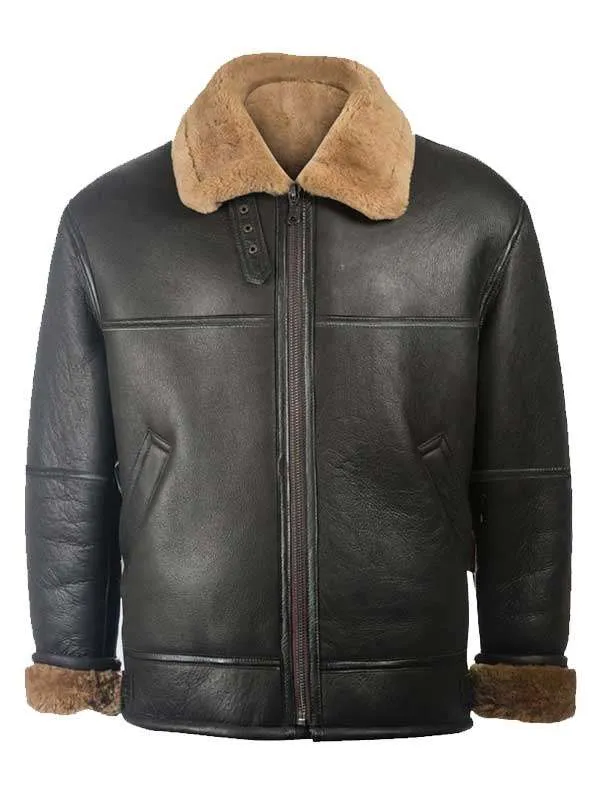 Shop Men’s Casual Sheepskin Shearling Leather Jacket