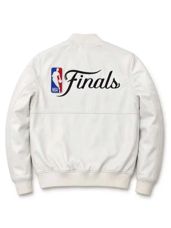 NY Knicks 2026 Champions White Leather Jacket