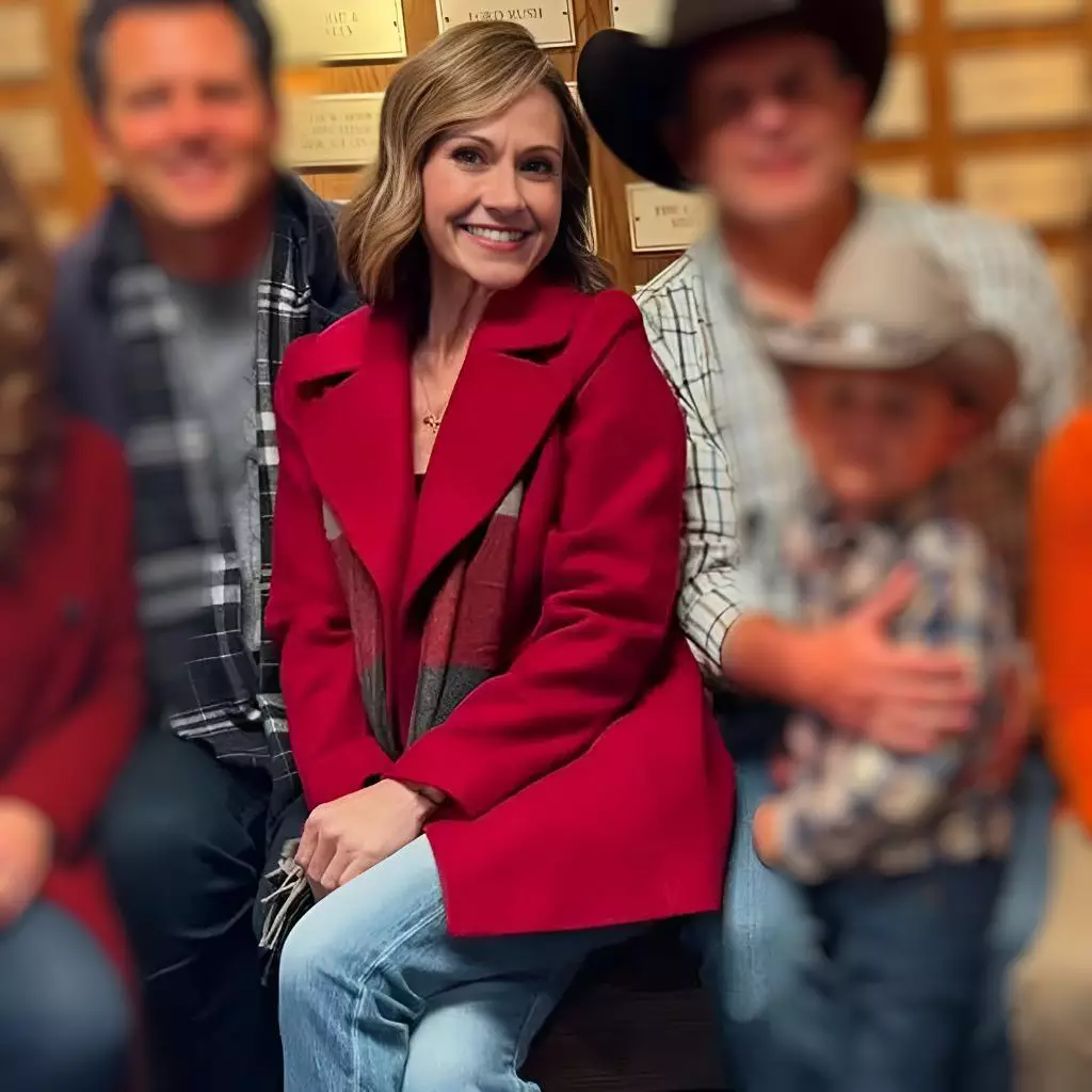 Shop Nikki DeLoach A Grand Ole Opry Christmas 2025 Gentry Red Wool Coat