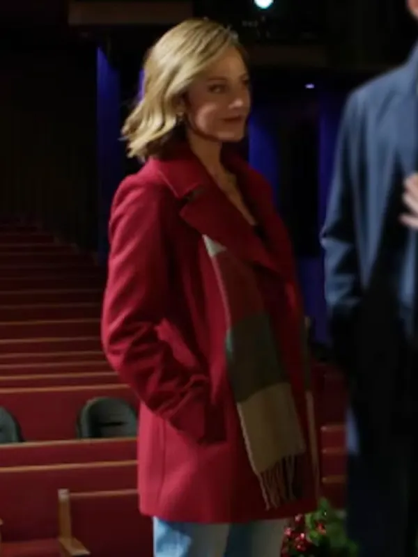 Nikki DeLoach A Grand Ole Opry Christmas 2025 Gentry Red Wool Coat