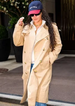 Rihanna NYC 2026 Beige Trench Coat