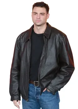 Street Fighter Noah Centineo Black Leather Jacket