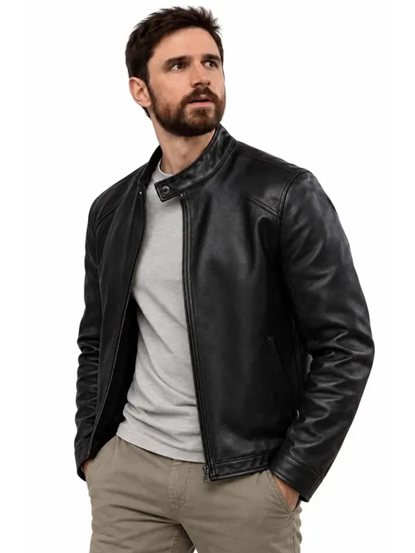 The Handler 2026 Vlad Bratu Black Leather Jacket