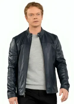 The Institute S02 Alfie Allen Black Leather Jacket