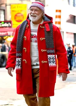 The Man with the Bag Arnold Schwarzenegger Red Coat