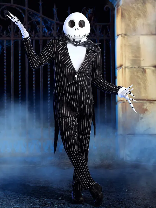 The Nightmare Before Christmas Jack Skellington Costume Black Suit