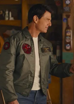 Tom Cruise Top Gun Maverick Green Jacket