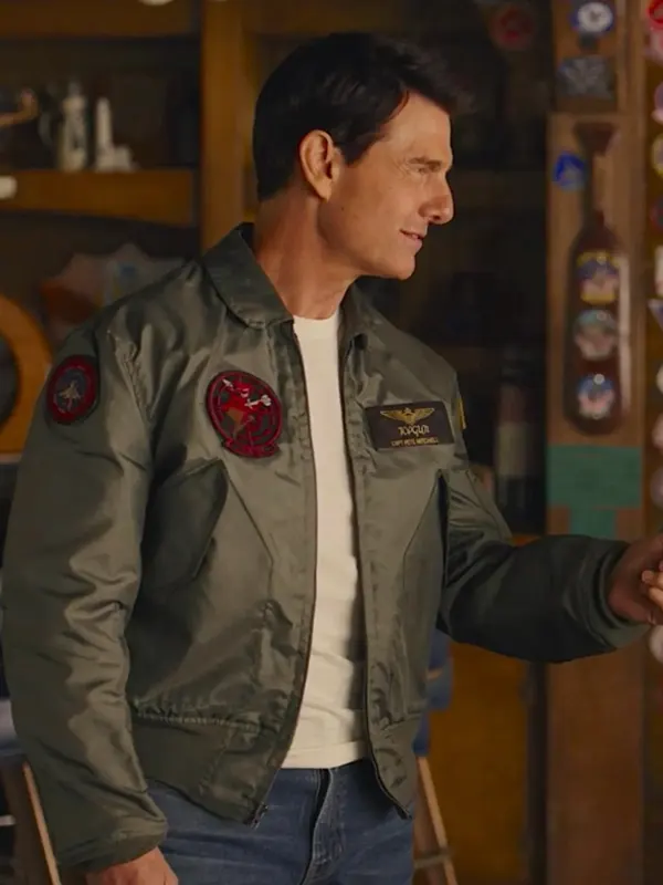 Top Gun 2 Green Bomber Leather Jacket