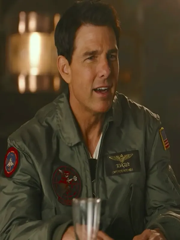 Shop Maverick Top Gun 2 Green Bomber Leather Jacket