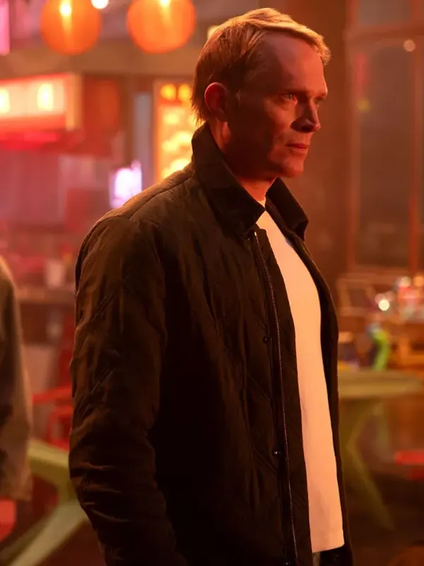 Paul Bettany TV Series VisionQuest 2026 Black Quilted Jacket