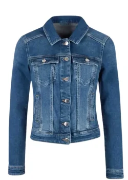 Women Slim Blue Denim Jacket